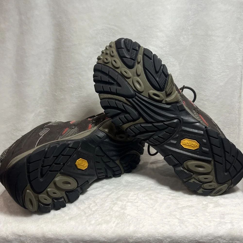Merrell Moab Gore-Tex XCR Vibram Trail Hiking Shoes Men's 9.5 Gray Brown